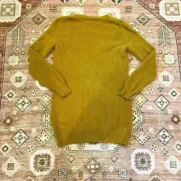 Wallace Madewell Mustard Rabbit Hair Knit Cardigan - Picture 2 of 7